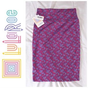 NWT Lularoe Cassie Abstract Print Pencil Skirt